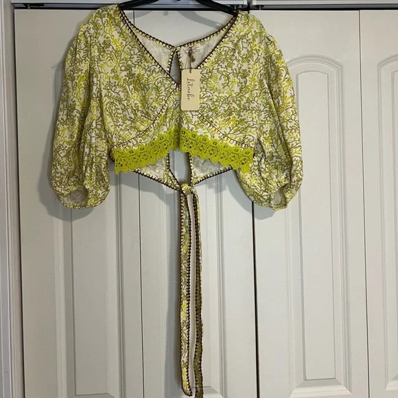 Anthropologie Let Me Be Lace Inset Blouse - Picture 9 of 10